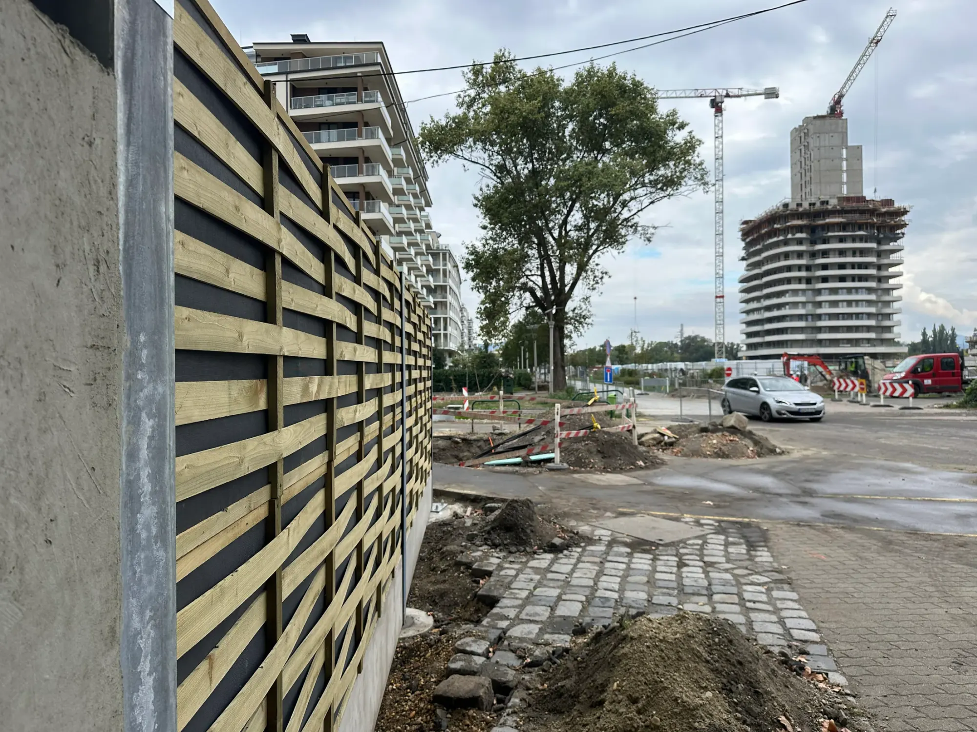 Budapest Meder utcai lakópark építés – Alu FA II, helyszíni fotó 2